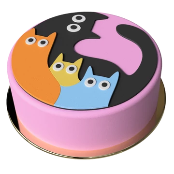 Cica család rózsaszín torta készitő készlet