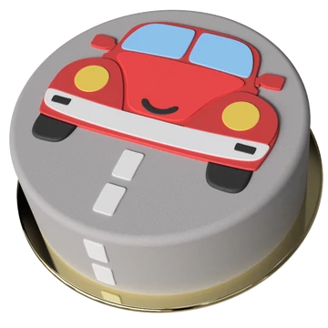 Piros meseautó torta készítő készlet