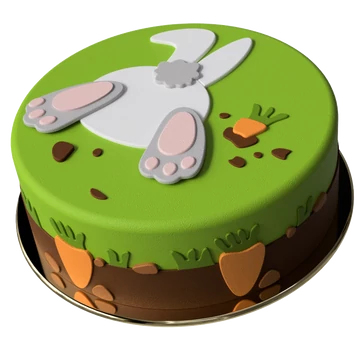 Nyuszi fenekét ábrázoló torta keszito keszlet répával