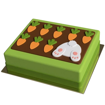 Veteményes, nyuszis, répás húsvéti torta 