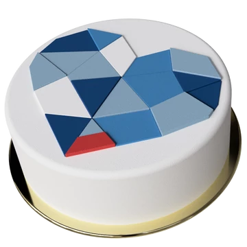 Geomatrikus szív torta keszito keszlet