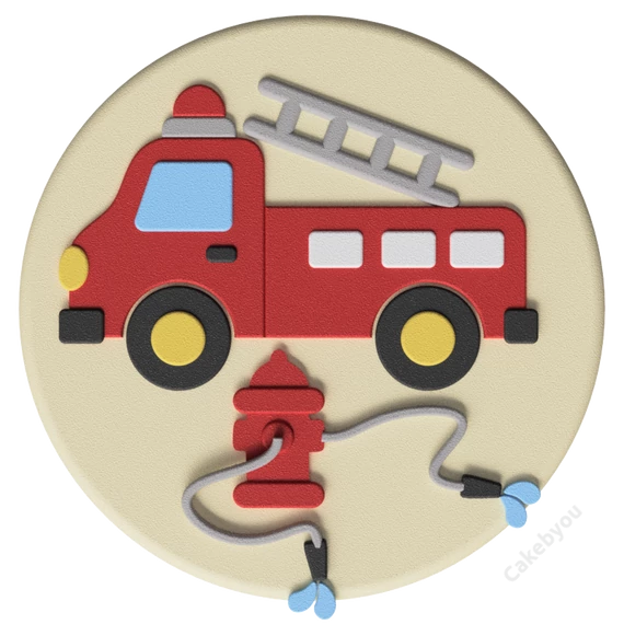 tűzoltóautó torta