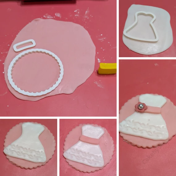 menyasszony muffin fondant dekor