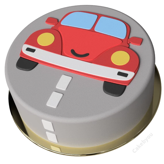 Piros meseautó torta készítő készlet