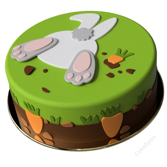 Nyuszi fenekét ábrázoló torta keszito keszlet répával