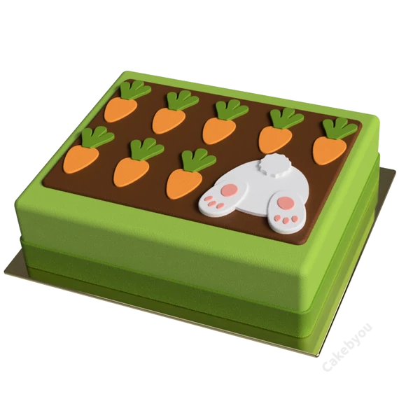 Veteményes, nyuszis, répás húsvéti torta 