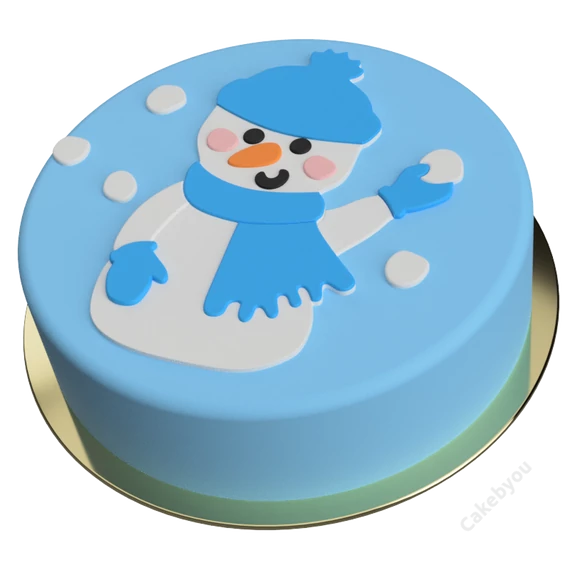 Hógolyózó hóember torta készítő készlet