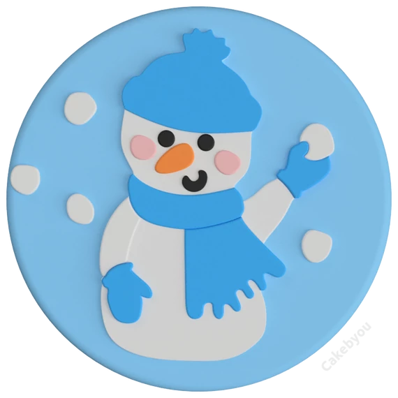 Hógolyózó hóember torta készítő készlet