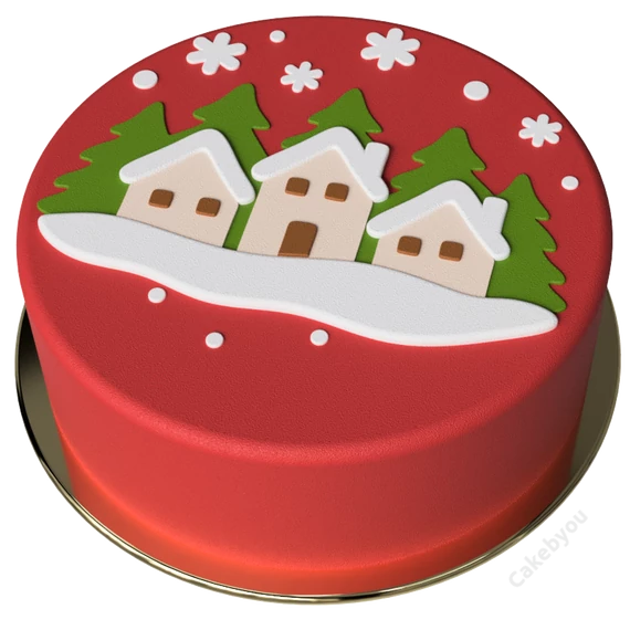 Karácsonyi falu torta készítő készlet