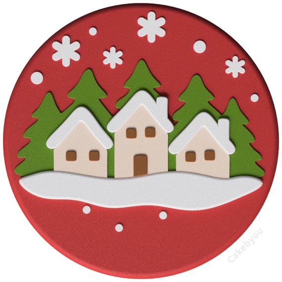 Karácsonyi falu torta készítő készlet