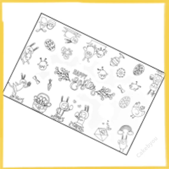 szinezhető húsvéti papírterítő