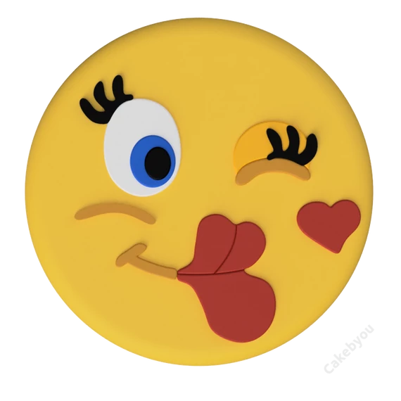 Csók emoji torta készítő csomag