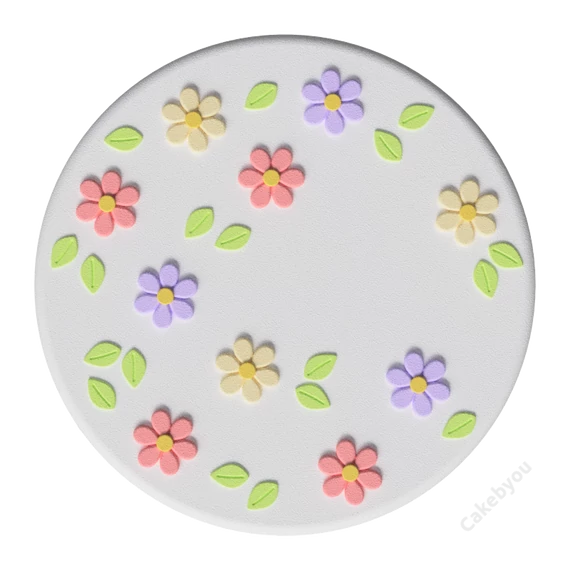 pici virágok torta felülnézetből