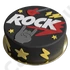 Rock torta készítő készlet Rock felirattal, gitár és villám motívumokkal